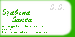 szabina santa business card