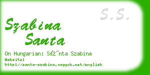 szabina santa business card